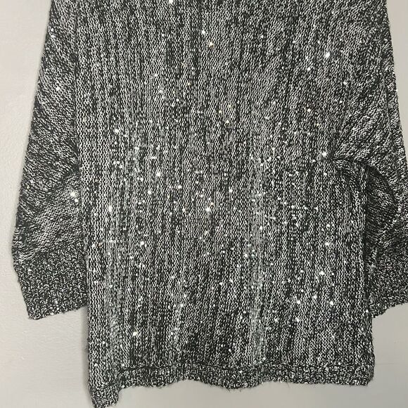 Chico’s Kendra Glitz Pullover Sweater 3/4 Sleeves - Picture 3 of 8